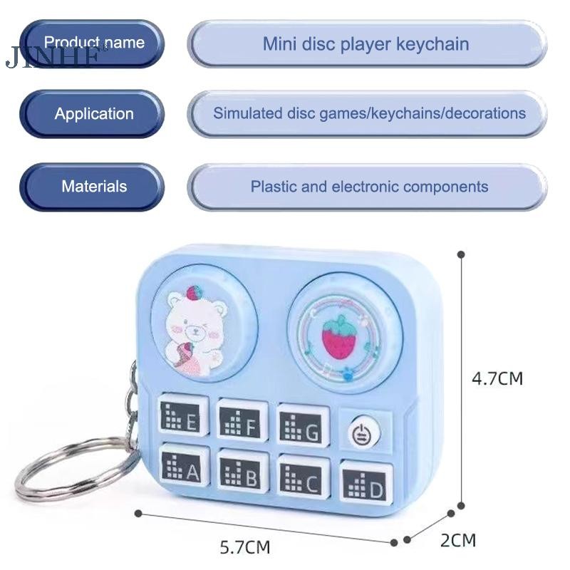 JINHF Vui Nhịp điệu Nhạc cụ Bàn xoay Mặt dây chuyền đàn áp Động vật DJ Đồ chơi Quà tặng HOT