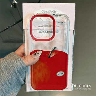 ibumpers Ốp lưng IPhone Đẹp INS Đỏ Họa Tiết Apple 16 15 14 13 12 11 Pro Max IP 7 8 Plus X XS XR Xs Max TPU Mềm Chống Sốc Ốp Lưng