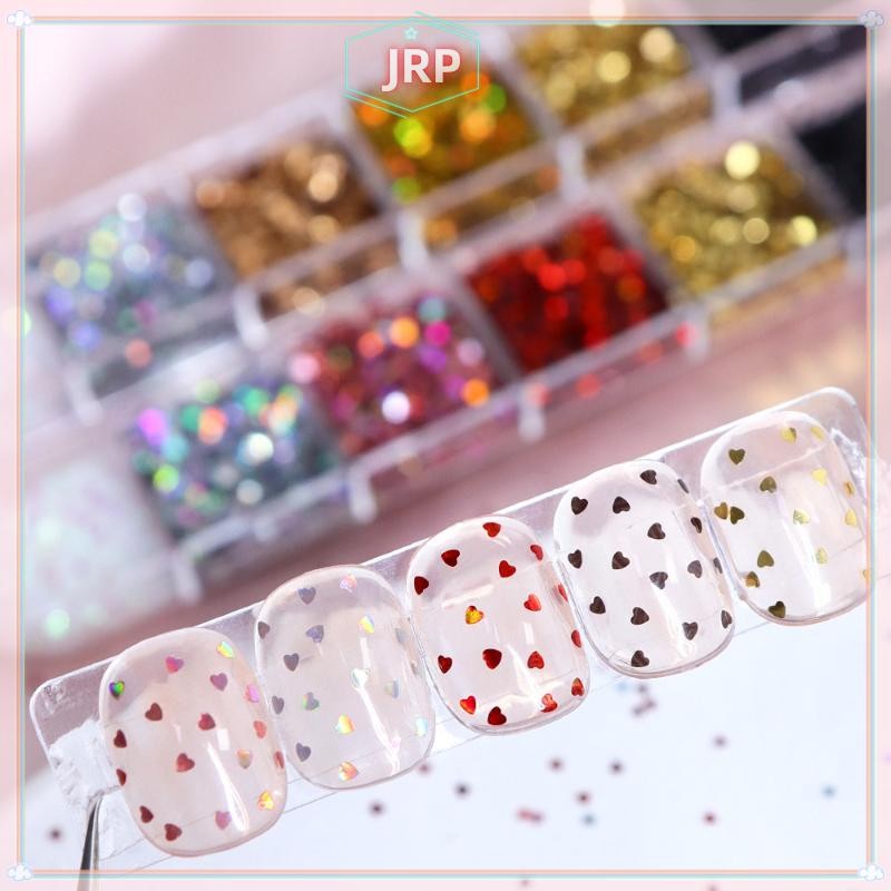 JRP 1mm Ngôi Sao Lấp Lánh Móng Tay Lấp Lánh Tình Yêu Trang Trí Móng Tay Móng Tay Thiết Kế Salon Phụ Kiện Dễ Thương DIY Nail Art Design JRP