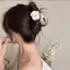 Kẹp Tóc Hoa JVSUB, Ngọc Trai Thanh Lịch Vải Nhỏ Camellia Kẹp Tóc, Thiết Kế 5 Tầng Thời Trang Lập Thể Hoa Vuốt Tóc Phụ Kiện Nữ