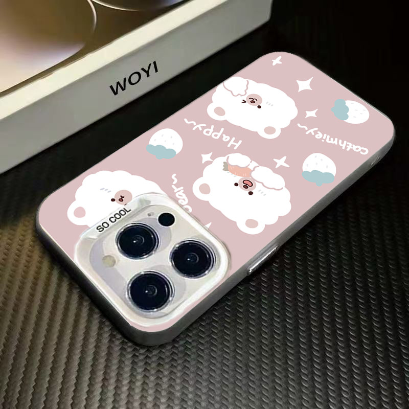 Ốp Lưng iPhone Hình Gấu Con Siêu Dễ Thương - Tương Thích 16/15/14/13/12/11 Pro Max, XS Max, X