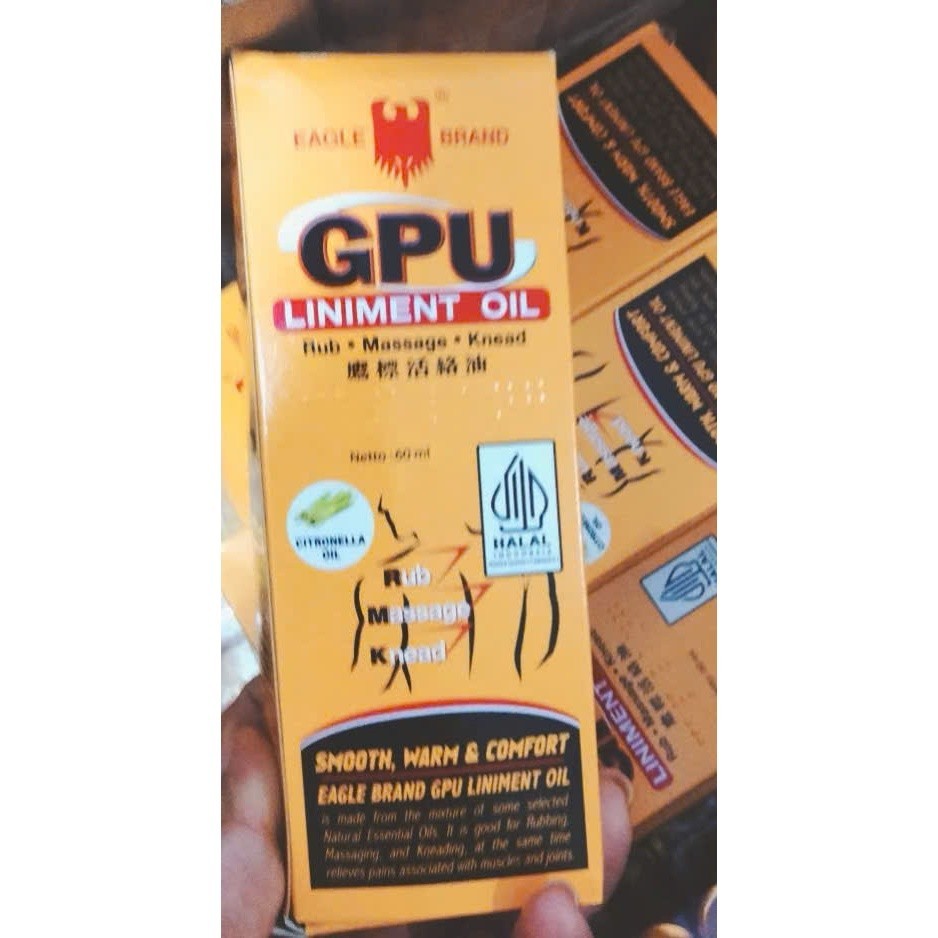Dầu gừng GPU Indonesia 60ml. Được sử dụng để  giảm bớt các triệu chứng về đau xương,  đau lưng,  đau cổ
