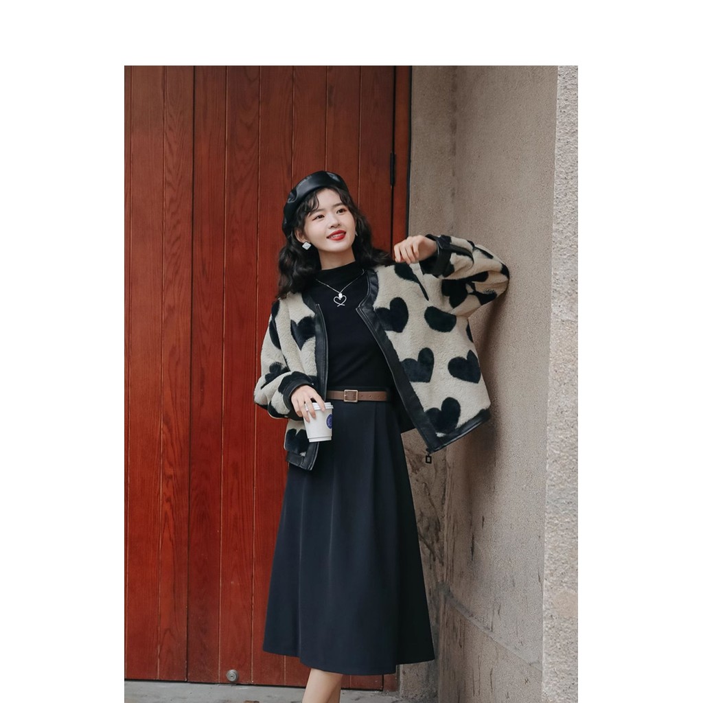 Mutu Tình Yêu - Jackets Thick Sheep Fur Winter 2025 Luxurious Short Faux Fur
