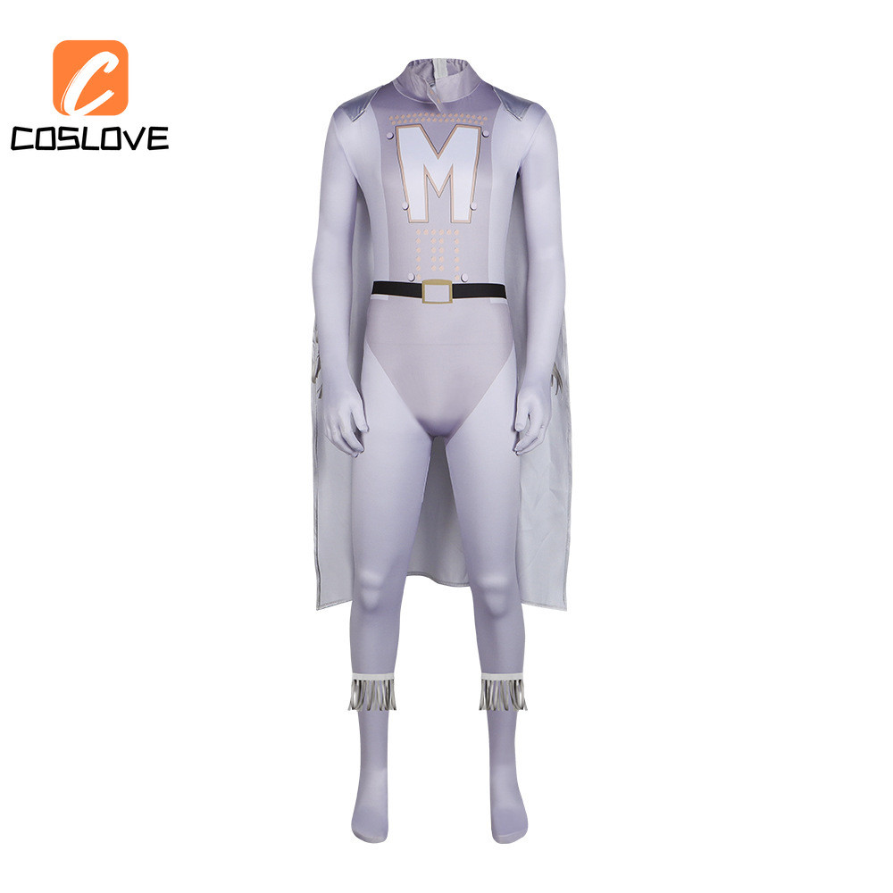 Trang phục cosplay bộ đầy đủ Megamind và Metro Man, phong cách anh hùng, phù hợp cho tiệc Halloween