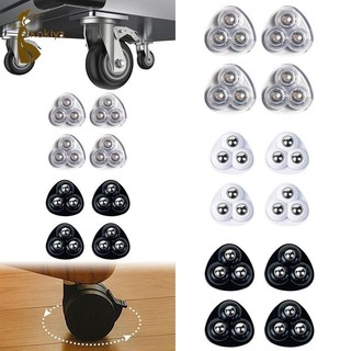 4x Dính Bánh Xe Ròng Rọc Con Lăn Bánh Tắt Tiếng Đồ Nội Thất Thanh Trượt 360