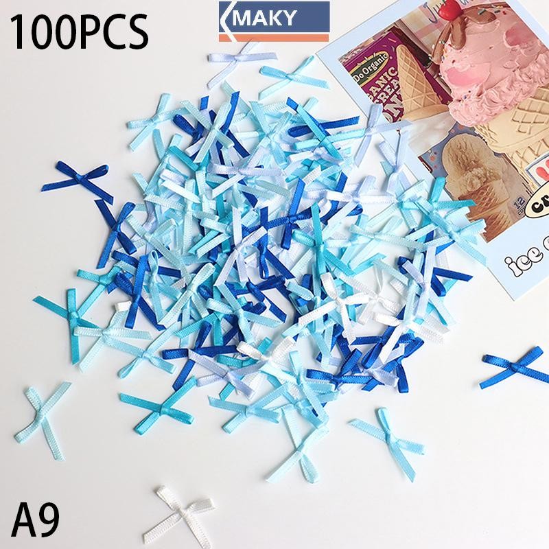 Onetimingcool 100 Chiếc 20 Mm-30 Mm Kích Thước Nhỏ Sa Ruy Băng Nơ Hoa Đồ Trang Trí Đồ Thủ Công Phụ Kiện Vật Dụng Trang Trí VN