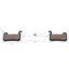 NEWIDEA 4 Bộ Má Phanh Đĩa Xe Đạp, Với Tấm Phanh Đĩa Đen Snap-on Shrapnel, Tấm Phanh Đĩa Núi Bán Kim Loại Nhựa Bền Bảo Trì Xe Đạp