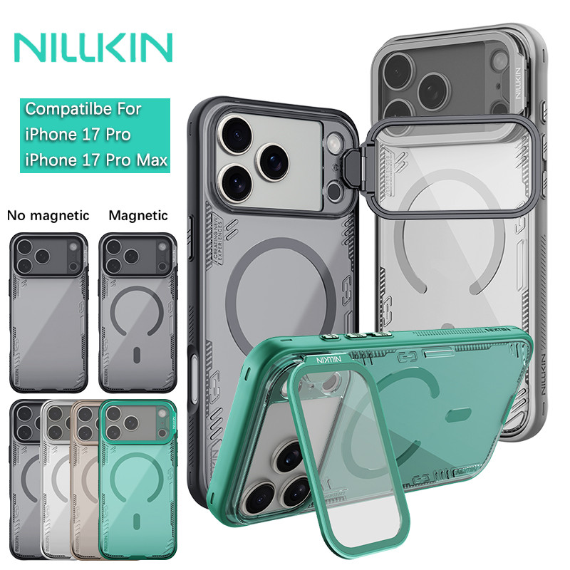 Nillkin Cho Apple iPhone 17 Pro Max Iceblade Chống Sốc Từ Tính Bảo Vệ Ống Kính Máy Ảnh Chân Đế Ốp Lưng Cứng Vỏ Điện Thoại Vỏ