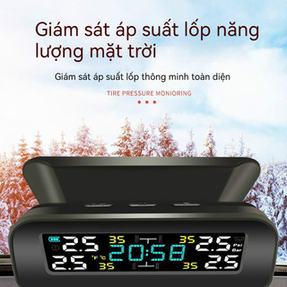 Màn hình áp suất lốp cảm biến bên ngoài nguồn, Màn hình LCD kỹ thuật số di động TPMS Màn hình nhiệt độ lốp