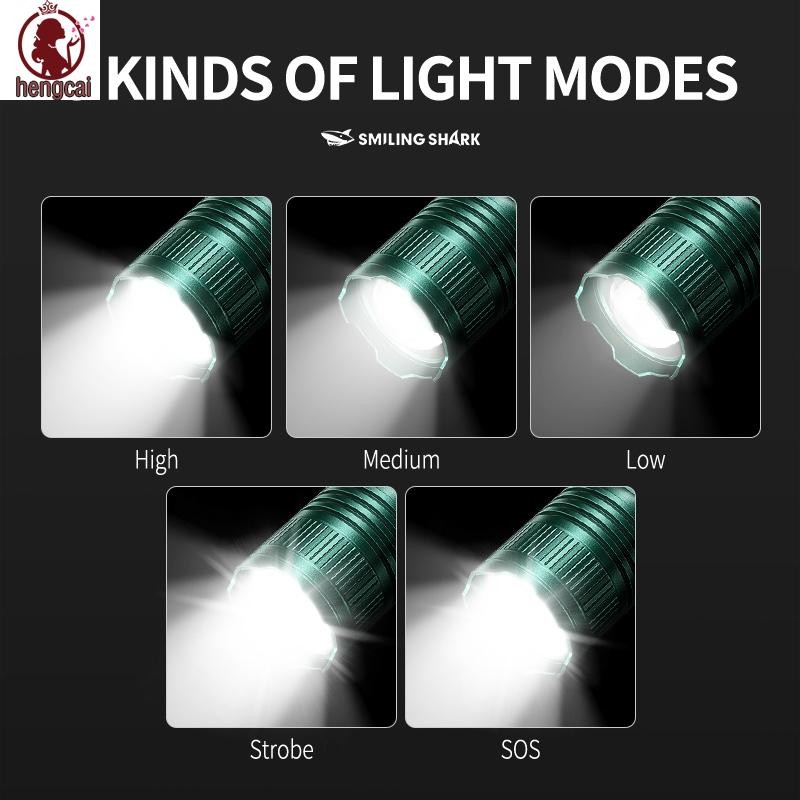 Đèn pin LED 10000LM M80 - Chức năng zoom lên đến 1km, chống nước, sạc lại được, phù hợp cho cắm trại và đi bộ đường dài.