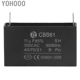 Yohooo Động cơ khởi động chạy bộ tạo xăng tụ điện cho điều hòa không khí 50/60Hz 350VAC 11UF CBB61 ABS