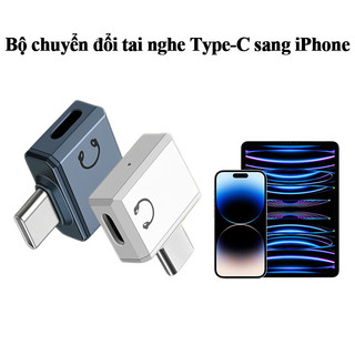 Cổng chuyển tai nghe iOS và Type-C âm thanh rõ tương thích điện thoại máy tính bảng iPhone Samsung Xiaomi Huawei OPPO