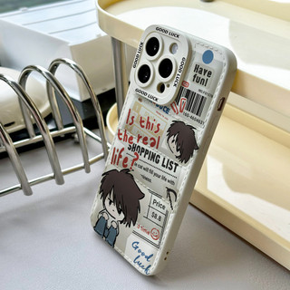 Ốp điện thoại Anime Death Note cho iPhone 17 / 17Air / 16E / 15 Plus / 14 / 13 / 12 / 11 / Pro Max. Chống sốc rơi. Hộp đựng túi khí kiểu áo khoác silicon lỏng che phủ toàn diện