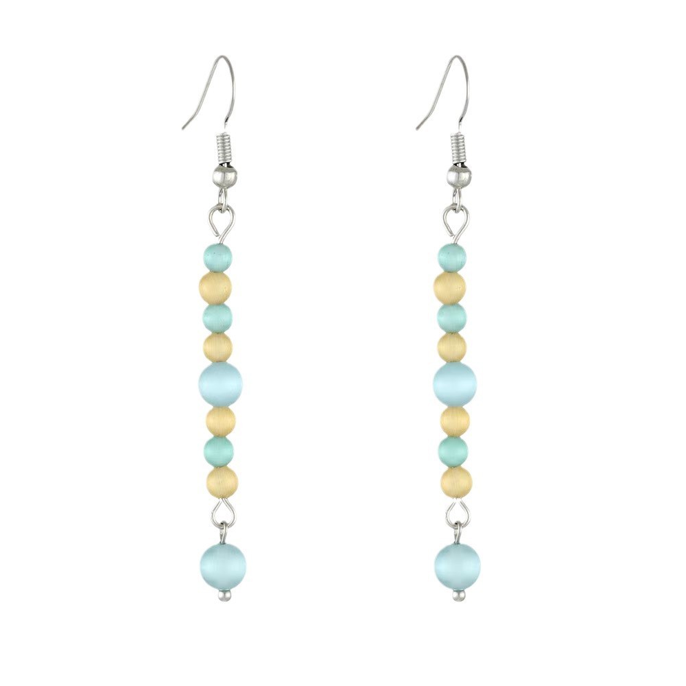 Mỏng hơn opal bông tai tròn nhiều màu sắc, handmade nhẹ sang trọng