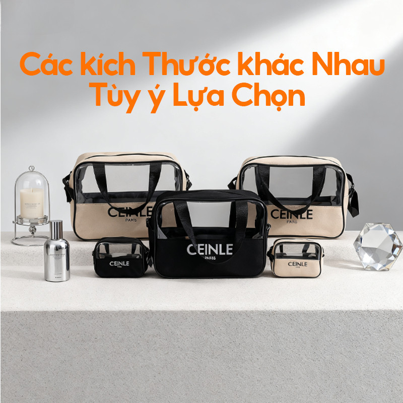Túi đựng mỹ phẩm đựng đồ trang điểm du lịch, chất liệu vải canvas, chống thấm nước, Phù Hợp Đi Du Lịch, Đi Biển, Đi Gym