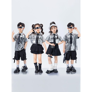 Áo Hip Hop Cho Bé Gái Đồ Nhảy Cho Đồ Nhảy Hiện Đại Bé Trai Trẻ Em Set Đồ Dance Đồ Biểu Diễn Cho Đồ Nhảy Zumba