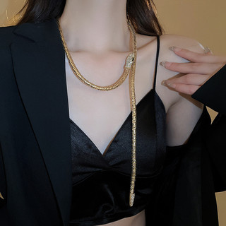 Pháp nhẹ nhàng sang trọng serpentine kim cương đính đá vòng cổ từ thích hợp thiết kế đơn giản cảm giác xương đòn dây chuyền thời trang cao cấp cảm giác trang sức nữ