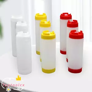 TOPTOOLCX Chai Nước Sốt, Chai Bóp Dung Tích Lớn Bằng Nhựa, Dụng Cụ Nhà Bếp Portbale Hai Đầu 16oz 20oz 24oz Cà Chua Catchup Dispenser Nồi Dã Ngoại