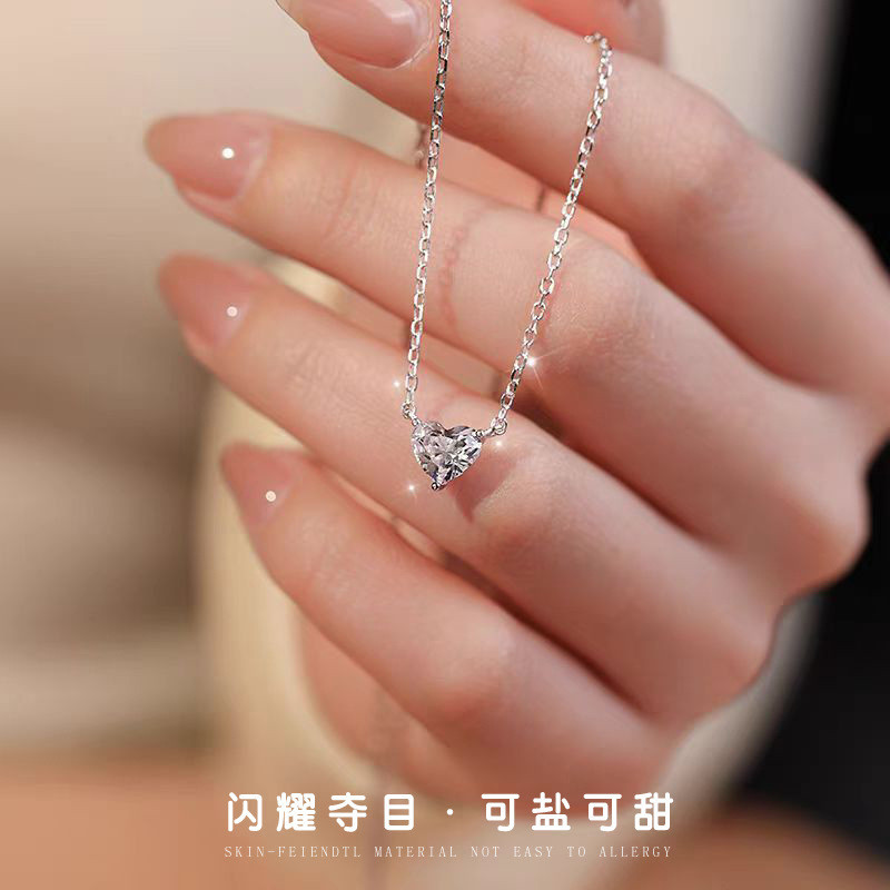 Vòng cổ trái tim lãng mạn sang trọng nhẹ nhàng phong cách Hàn Quốc