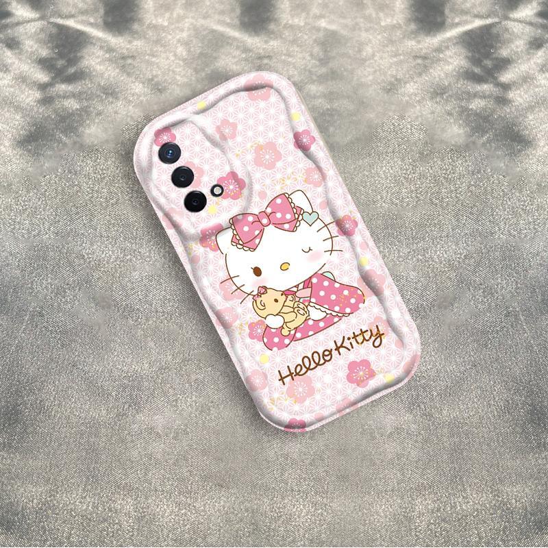 Ốp Silicon Hoạt Hình Cho OPPO A74 A95 F19 F19S Reno 6 Lite 4G Bảo Vệ 3D Vỏ Điện Thoại Mềm TPU Kitty Sinh Viên Ốp Lưng Chống Sốc