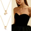 Shuling zircon bọc hình tình yêu thon gọn vòng cổ mặt dây chuyền thời trang nữ trang sức