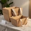10 Miếng Túi Quà Kraft Có Thể Gập Lại Có Thể Gập Lại Giấy Kraft Túi Quà Tặng Hiện Quấn Nâu Chưa In