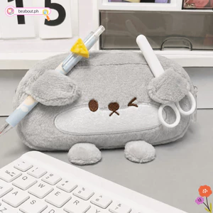 BEABOUT Bút Chì, Túi Đựng Bút Hình Otter Sang Trọng, Túi Đựng Bút Chì Dung Tích Lớn Kawaii Đồ Dùng Học Tập