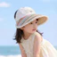 Phiên Bản Hàn Quốc Mũ Chống Nắng Trẻ Em Mùa Hè Vành Lớn Rơm Mũ Chống Nắng Bé Gái Có Thể Buộc Đuôi Ngựa Mũ Chống Nắng