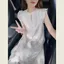 Cao Cấp Mới Trung Quốc Công Nghiệp Nặng Jacquard Thêu Đầm Nữ Mùa Hè Trắng Nhẹ Nhàng Phong Cách Nhỏ Bay Tay Tuổi-Reduc