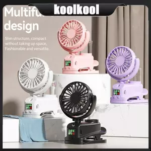 Kool Kẹp Trên Quạt Nhựa Quạt Nhỏ Quạt Làm Mát 1200mAh Quạt Bàn 4 Tốc Độ Có Thể Điều Chỉnh Thích Hợp Cho Du Lịch Và Ngoài Trời Acti
