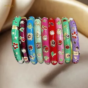 PNPIA- Vòng Tay Cổ Điển Cho Nữ Hoa Nhỏ Phong Cách Dân Tộc Cloisonne Lắc Tay Nữ Trang Sức Thanh Lịch Quà Tặng