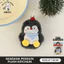 OLVIDO Sang Trọng Chim Cánh Cụt Charm, Mềm Mại Sang Trọng Nhồi Bông Túi Móc Khóa, Vòng Treo Trang Trí Vòng Chìa Khóa Quà Tặng Mặt Dây Chuyền Trang Trí Dây Kéo Kéo