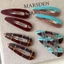 8 Chiếc Nổ Giữ Kẹp Tóc Kẻ Sọc, Hình Giọt Nước Retro Checkered Bb Barrettes Cho Nổ Đuôi Ngựa Tạo Kiểu Tóc Hàng Ngày