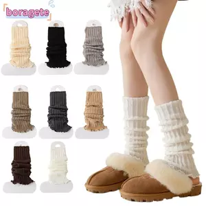 Tất dệt kim BORAGETE Lolitas, Ấm chân đan ngọt ngào dễ thương, Ấm bốt mùa thu đông