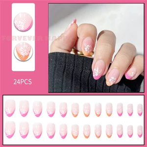 Pháp Hoa Ấn Trên Móng Tay Màu Đầu Tươi Ấn Trên Móng Tay Cho DIY Thiết Kế Móng Tay Nghệ Thuật Salon