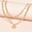 Sáng Tạo Đơn Giản Vòng Cổ choker Độc Đáo Đĩa Punk Phóng Đại Vòng Cổ Hình Đôi