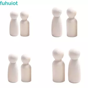 FUHUIOT Không Sơn Hình DIY Trống Handmade Đáng Yêu Gỗ Tự Nhiên 35 / 43 / 53 / 65mm Gỗ Thủ Công