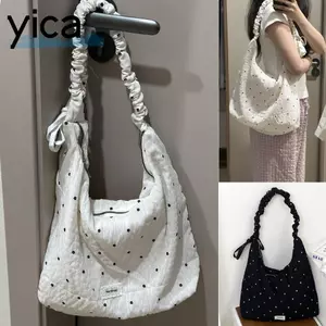Túi đeo vai YICA, Túi Tote sức chứa lớn chống nhăn, Túi xách chống mài mòn in hoa nhỏ hợp thời trang đi chơi thông thường