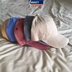 MAKY Mũ Rửa Mũ Bóng Chày Cũ Retro Dubill Mũ Màu Trơn Nữ S Ngoài Trời VN