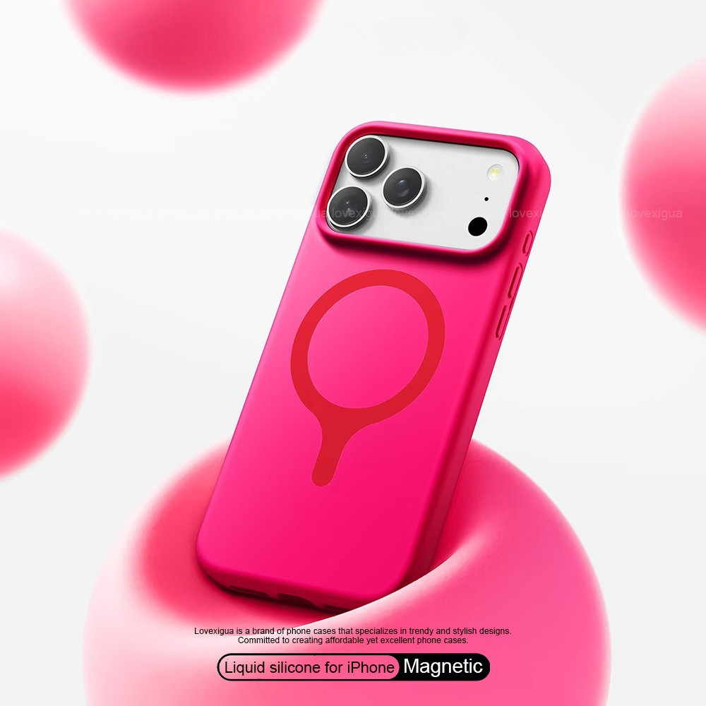 Ngày hè Bảng màu Dopamine Chất lỏng Silicon từ tính Vỏ điện thoại cho iPhone 17 16 Pro Max Vỏ bảo vệ chống sốc