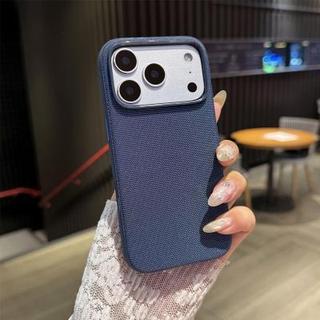 Dệt hoa văn công nghệ vải AI nút thích hợp cho iPhone 17 Promax vỏ điện thoại iPhone 16 Pro thay đổi tức thì 17 vòng sạc không dây ẩn 15pm nút kim loại bảo vệ