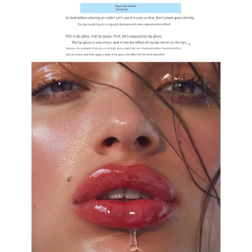 son bóng lì lâu trôi son bóng Châu Âu Mỹ Trang Điểm Nâng Môi Bóng Nước Gương Thủy Tinh Toot Lip Pearlescent Với Nhấp Nháy Môi Dầu Lớp Dưỡng Ẩm môi đầy đặn