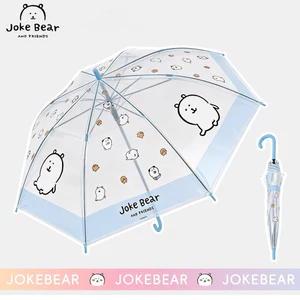 🔥ô trong suốt cầm tay deco chụp ảnh dù che nắng che mưa Jokebear Chính Hãng Tự Diệt Gấu Ô Trong Suốt Ô Dễ Thương Dài Tay Thẳng Dễ Thương Sinh Viên Dễ Thương Gió Đôi