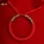 < Honeyba > Phật Giáo Tây Tạng Luy Vòng Tay Unisex Bện Có Thể Điều Chỉnh King Kong Nút Dây Đỏ Vòng Tay Dành Cho Nam Nữ Cặp Đôi Pulsera Đẹp