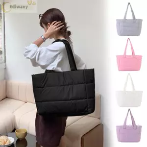 Túi xách EDIWANY Fluffy Puffer, Túi Tote nữ thông thường dung tích lớn, Túi đựng mẹ nhiều túi đa năng cho công sở du lịch Cửa hàng phòng tập thể dục bãi biển