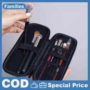 Phụ Nữ Trang Điểm Bàn Chải Ốp Lưng Tinh Khiết Nhỏ Túi Đựng Mỹ Phẩm Lipsti Bút Sắp Xếp Dụng Cụ Làm Đẹp Hộp Bảo Quản Dây Kéo Dải Dài Túi