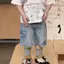 Áo thun ngắn tay mỏng mùa hè cho bé trai (90-140) + Quần Short Denim