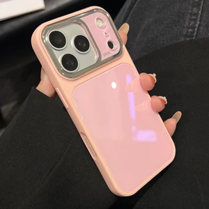 Ốp Điện Thoại Kính Đơn Giản Cho iPhone 17 Pro Max 16 15 14 13 12 Vỏ Bảo Vệ Chống Sốc