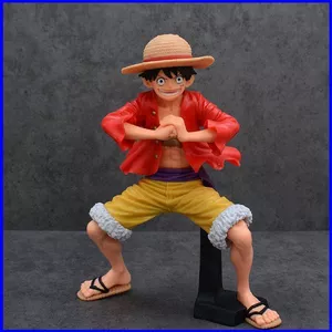 ONE PIECE Wano Country Monkey D. Luffy Nhân Vật Hành Động Ngọn Lửa Nắm Rơm Mũ Anime Trang Trí