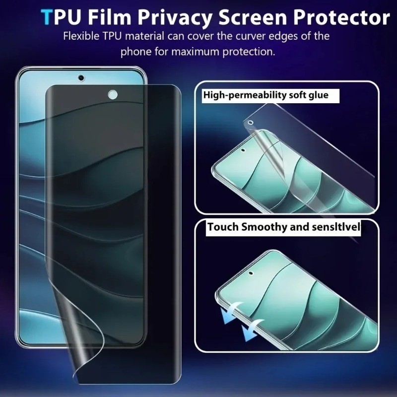 2 Chiếc Full Cover Bảo Vệ Màn Hình HD Mềm Cho Huawei nova 6 7 7i 8 8i 9 10 10z 11 11i SE Pro Youth Ultra 5G Chống Gián Điệp Riêng Tư Chống Ánh Sáng Xanh Hydrogel Phim Mờ